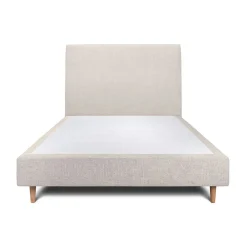 Lit avec tête de lit tapissier tissu et sommier tapissier - Lit en bois massif>Sommeil De Plomb New