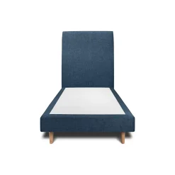 Sommeil De Plomb Lit avec tête de lit tapissier tissu et sommier tapissier - Lit en bois massif* Lit Simple