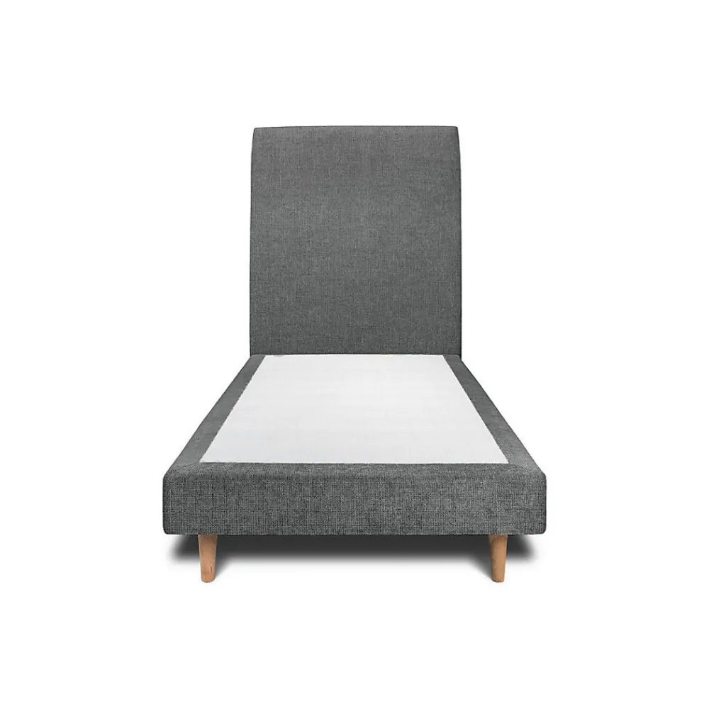 Lit avec tête de lit tapissier tissu et sommier tapissier - Lit en bois massif>Sommeil De Plomb