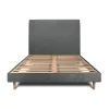 Lit avec tête de lit tapissier tissu et sommier kit - Lit en bois massif>Sommeil De Plomb Clearance
