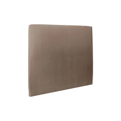 Lit avec tête de lit tapissier velours et sommier tapissier - Lit en bois massif><noscript><img width=