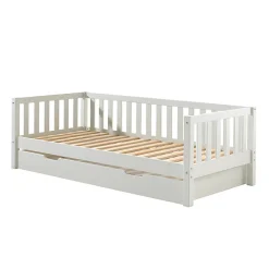 Lit banquette 90x200 sommier et tiroir de lit inclus Vipack Fritz - Blanc>Petits-Meubles Clearance