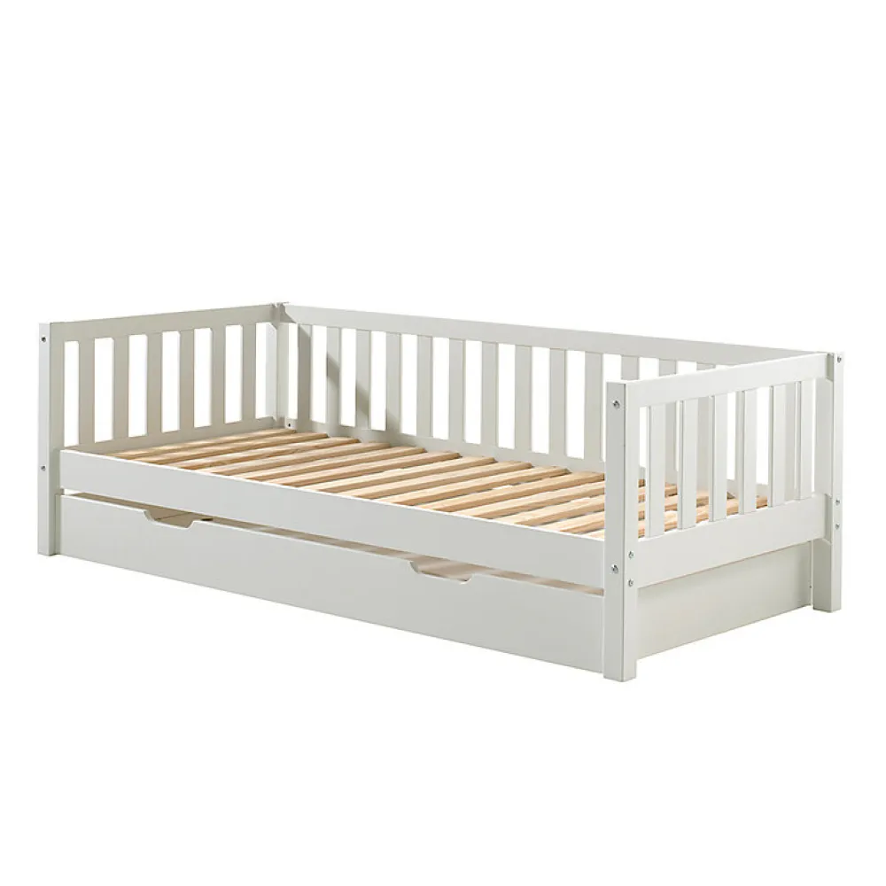 Lit banquette 90x200 sommier et tiroir de lit inclus Vipack Fritz - Blanc>Petits-Meubles Clearance