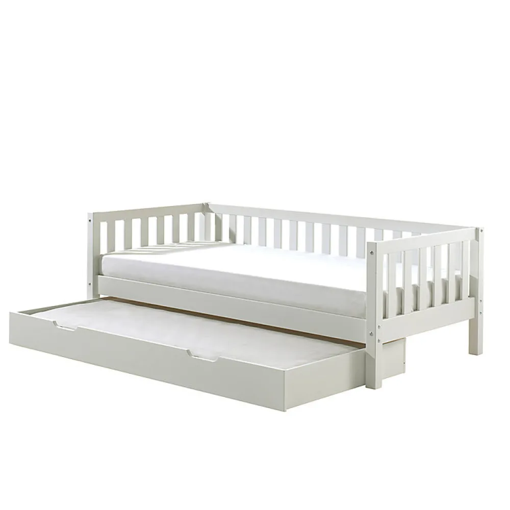 Lit banquette 90x200 sommier et tiroir de lit inclus Vipack Fritz - Blanc>Petits-Meubles Clearance