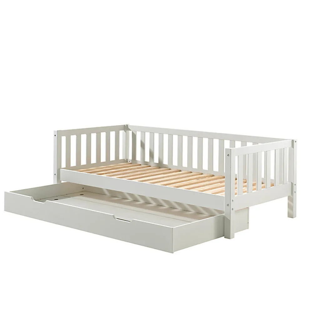 Lit banquette 90x200 sommier et tiroir de lit inclus Vipack Fritz - Blanc>Petits-Meubles Clearance