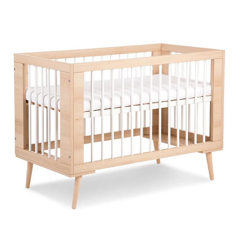 Lit Bébé à Barreaux Avec Sommier Réglable Style Scandinave 120x60 Hêtre>Little Sky Outlet