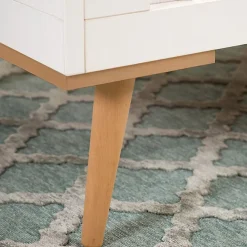 Lit Bébé à Barreaux Avec Sommier Réglable Style Scandinave 120x60 Hêtre><noscript><img width=