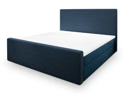 Lit Boxspring ALORIA 160X200 CM POSO 05 + KRONOS 05, Bleu, Lit avec matelas et rangement>Masseno Outlet
