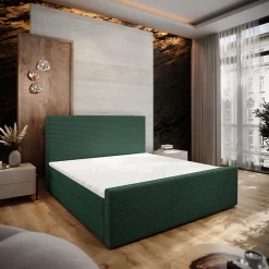 Lit Boxspring ALORIA 160X200 CM POSO 14 + KRONOS 14, Vert foncé, Lit avec matelas et rangement>Masseno Discount