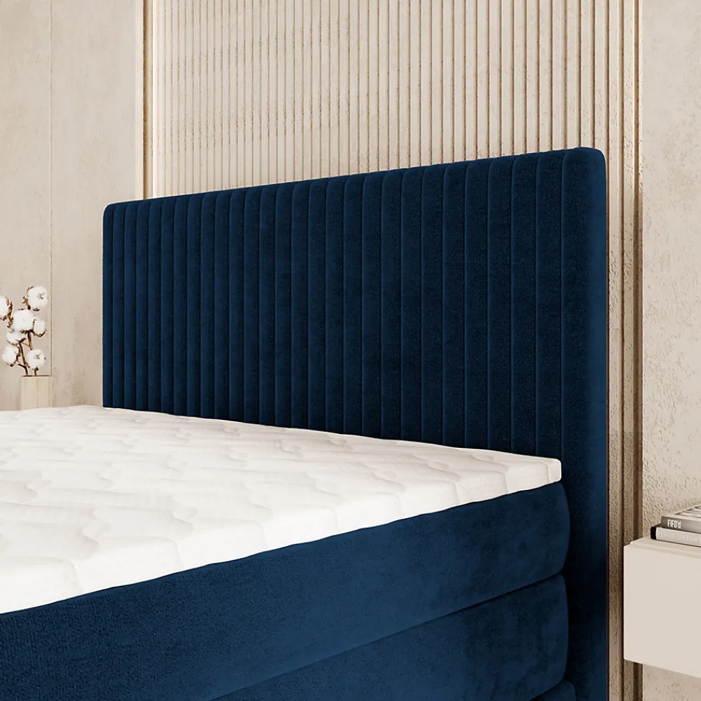 Lit Boxspring FELBIO 160X200 CM KRONOS 09, Bleu, Lit avec matelas et rangement>Masseno New