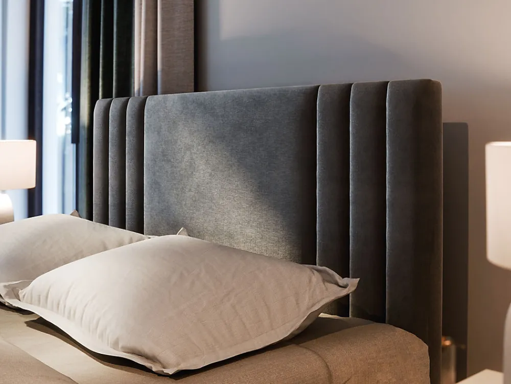 Lit Boxspring KANES 180X200 CM CASABLANCA 08, Marron, Lit avec matelas et rangement>Masseno Sale