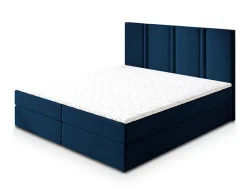 Lit Boxspring LARIO 160X200 CM KRONOS 09, Bleu, Lit avec matelas et rangement>Masseno Discount