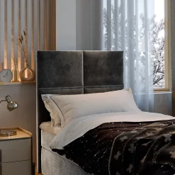 Lit Boxspring LENA 80 80X200 CM KRONOS 06, Marron, Lit avec matelas et rangement><noscript><img width=