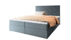 Lit Boxspring MADO 160X200 CM INARI 72, Bleu, Lit avec matelas et rangement>Masseno Online