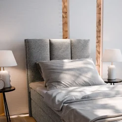Lit Boxspring MERIL 100 100X200 CM SAWANA 16, Marron, Lit avec matelas et rangement><noscript><img width=