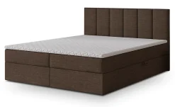 Masseno Lit Boxspring MERIL 180X200 CM SAWANA 16, Marron, Lit avec matelas et rangement* Ensemble Sommier Et Matelas