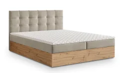 Lit Boxspring MOLVEN 180X200 CM SORO 21, Beige, Lit avec matelas et rangement>Masseno Best