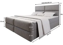 Lit Boxspring MULEN 160X200 CM SAWANA 14, Noir, Lit avec matelas et rangement><noscript><img width=