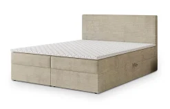 Lit Boxspring NIRA 140X200 CM ROMA 03, Crème, Lit avec matelas et rangement>Masseno Clearance