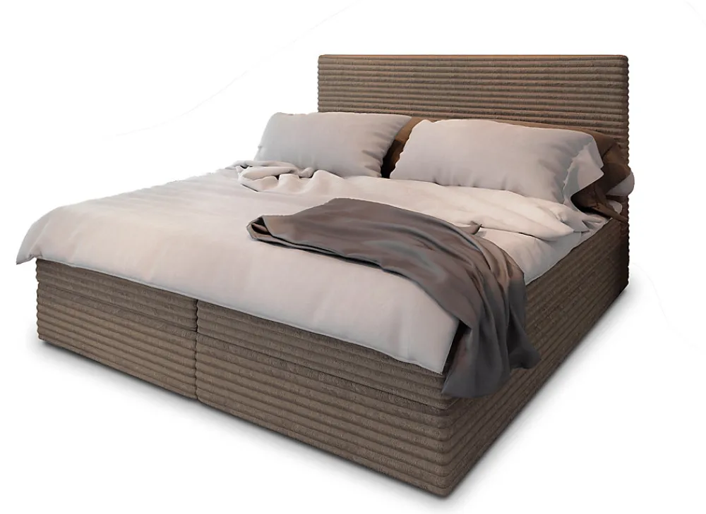 Lit Boxspring PISA 180X200 CM TILIA 17, Café, Lit avec matelas et rangement>Masseno Online