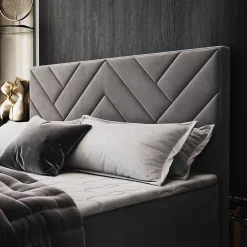Masseno Lit Boxspring ROKIS 160X200 CM MONOLITH 04, Crème, Lit avec matelas et rangement* Ensemble Sommier Et Matelas