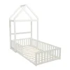 Lit cabane 90 x 190 cm - Pin et MDF - Blanc - VARLAINE>Vente-unique Best