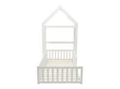 Lit cabane 90 x 190 cm - Pin et MDF - Blanc - VARLAINE><noscript><img width=