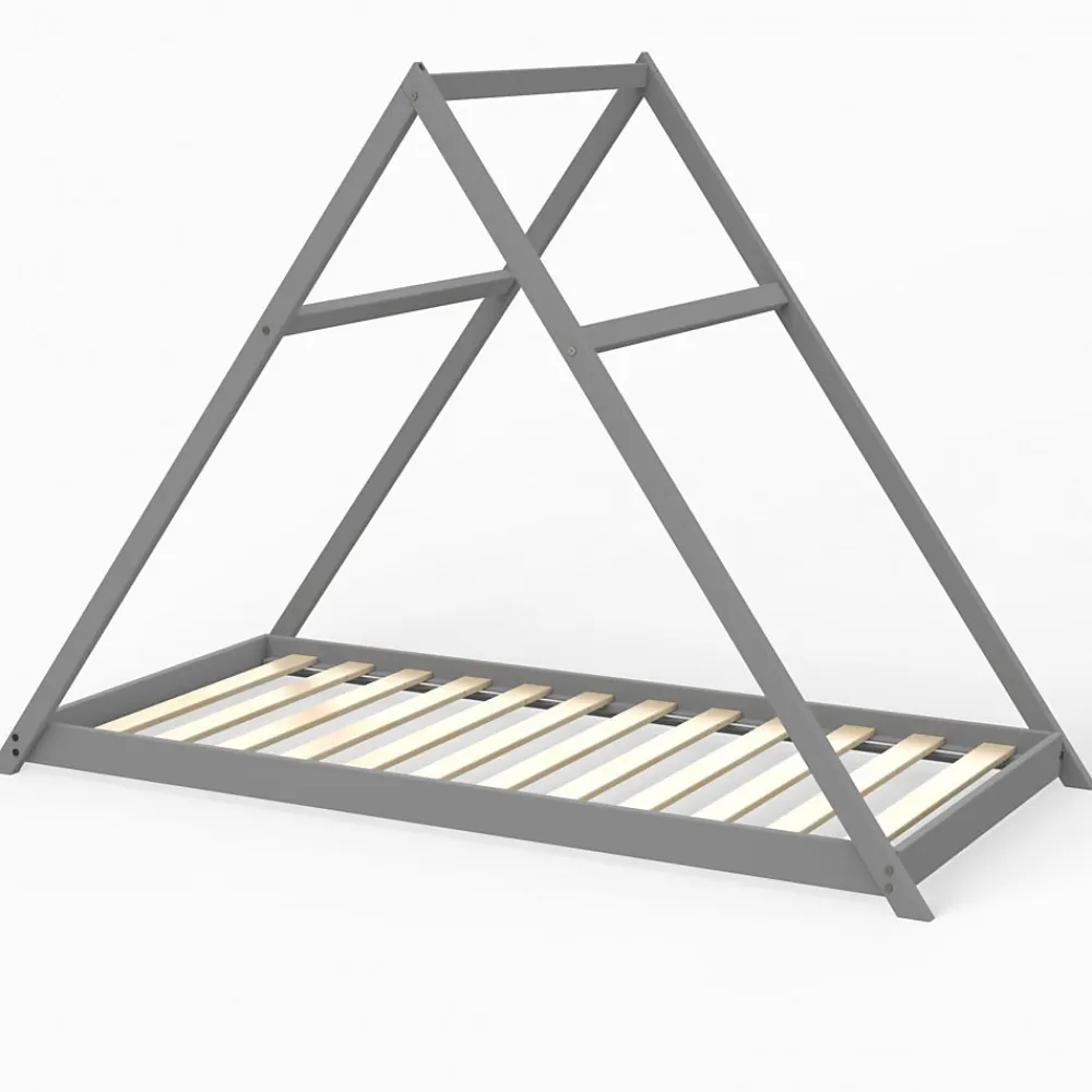 Lit cabane APACHE 90x190 + 1 sommier / Gris>Weber Industries Sale