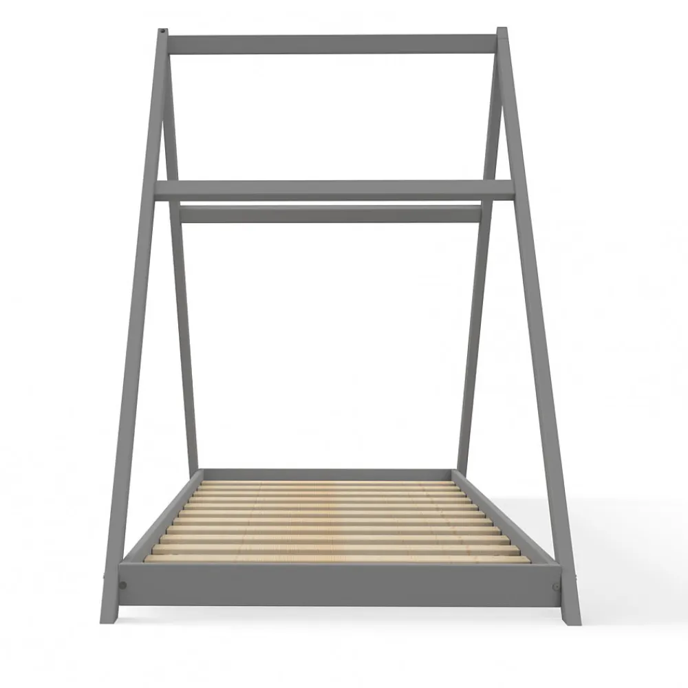 Lit cabane APACHE 90x190 + 1 sommier / Gris>Weber Industries Sale