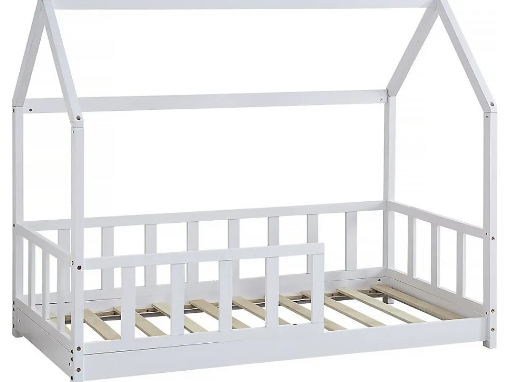 Lit cabane en bois "Charlotte" Blanc 80 x 160 cm>Habitat Et Jardin