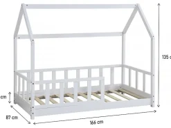 Lit cabane en bois 