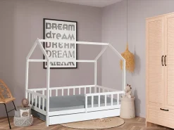 Lit cabane enfant avec tiroir "Paloma" 90 x 190 cm Blanc>Habitat Et Jardin Outlet