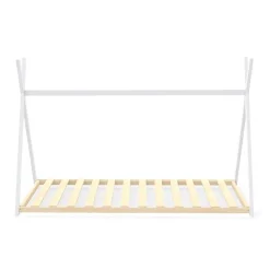 Bb Loisir Lit cabane enfant 90x190cm bois massif SOLI Blanc inclus sommier*Enfant Lit Enfant