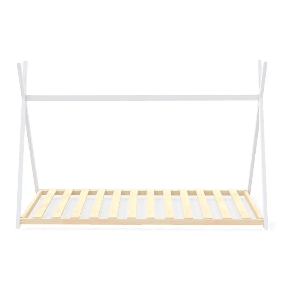 Bb Loisir Lit cabane enfant 90x190cm bois massif SOLI Blanc inclus sommier*Enfant Lit Enfant