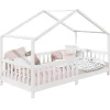 Lit cabane LISAN 90 x 190 cm, en pin massif lasuré blanc>Idimex Hot