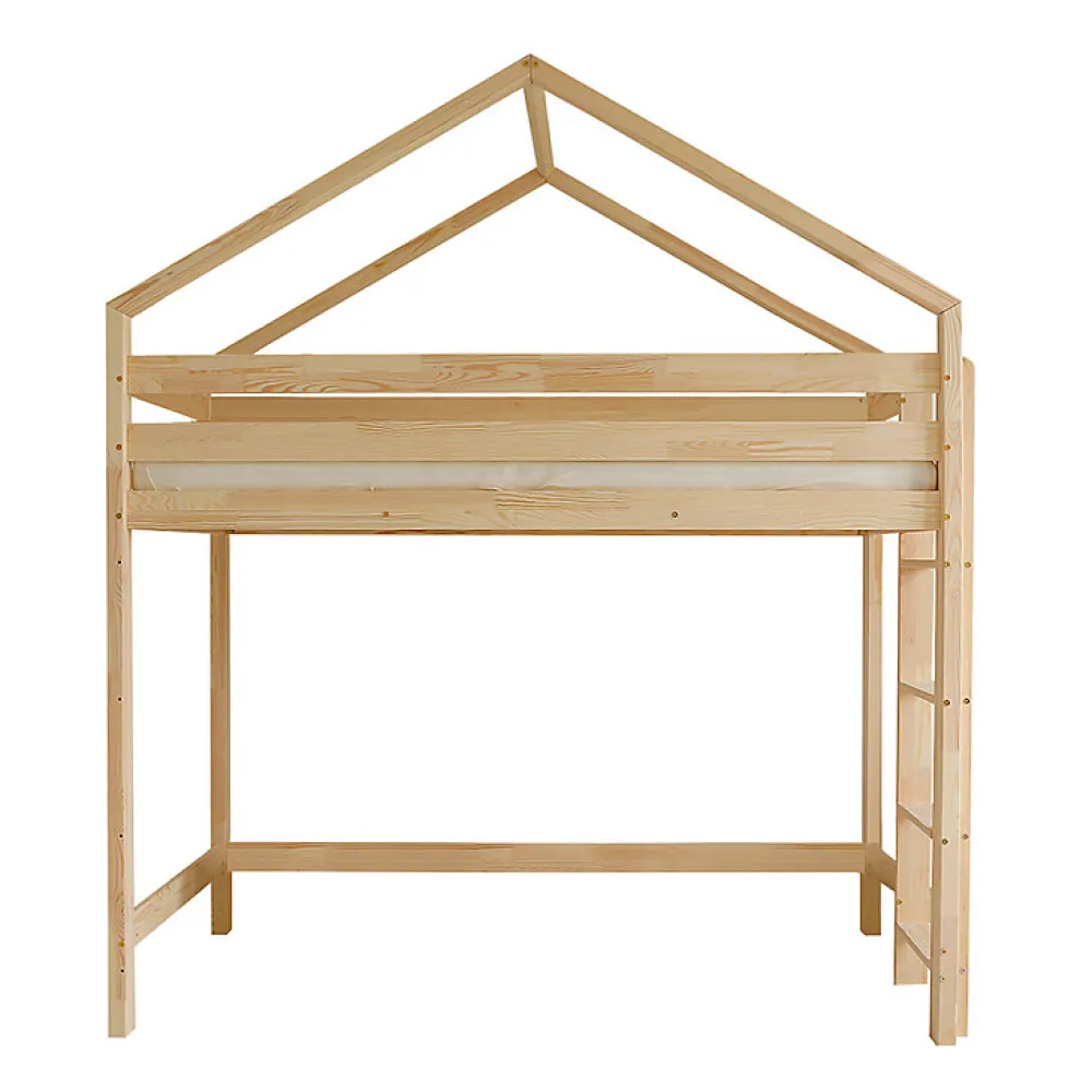 Lit cabane mi-hauteur 90x200 sommier inclus Candice Bois>Petits-Meubles Clearance