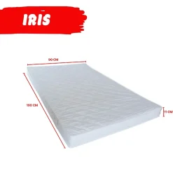 Weber Industries Lit cabane MIKA 90x190 + sommier + matelas IRIS / Naturel*Enfant Lit Enfant