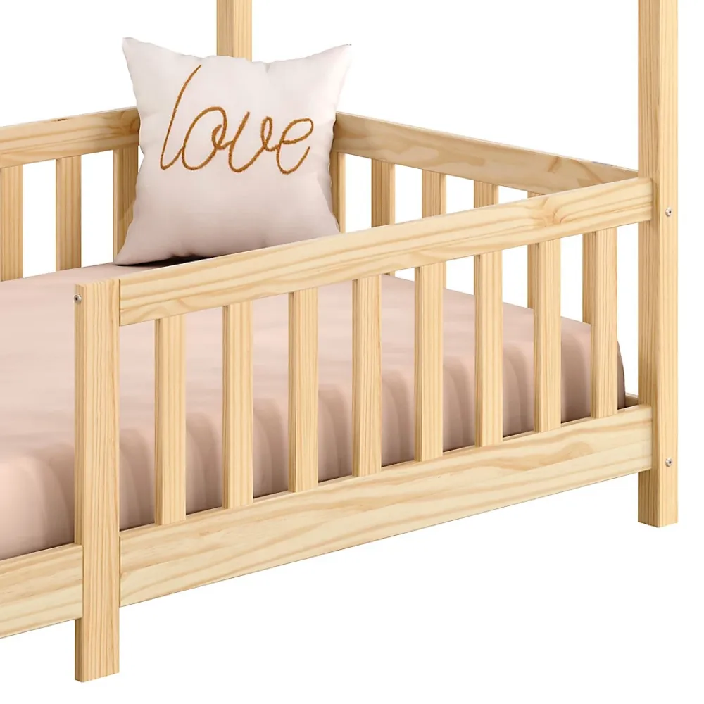 Idimex Lit cabane NINA 90 x 190 cm, en pin massif finition naturelle*Enfant Lit Enfant
