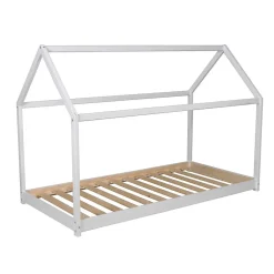 Lit cabane PANDA 90x190 + 1 sommier / Blanc>Weber Industries New