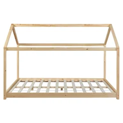Lit cabane pour enfant Cerro bois de pin contreplaqué 120 x 200 cm naturel en.casa><noscript><img width=