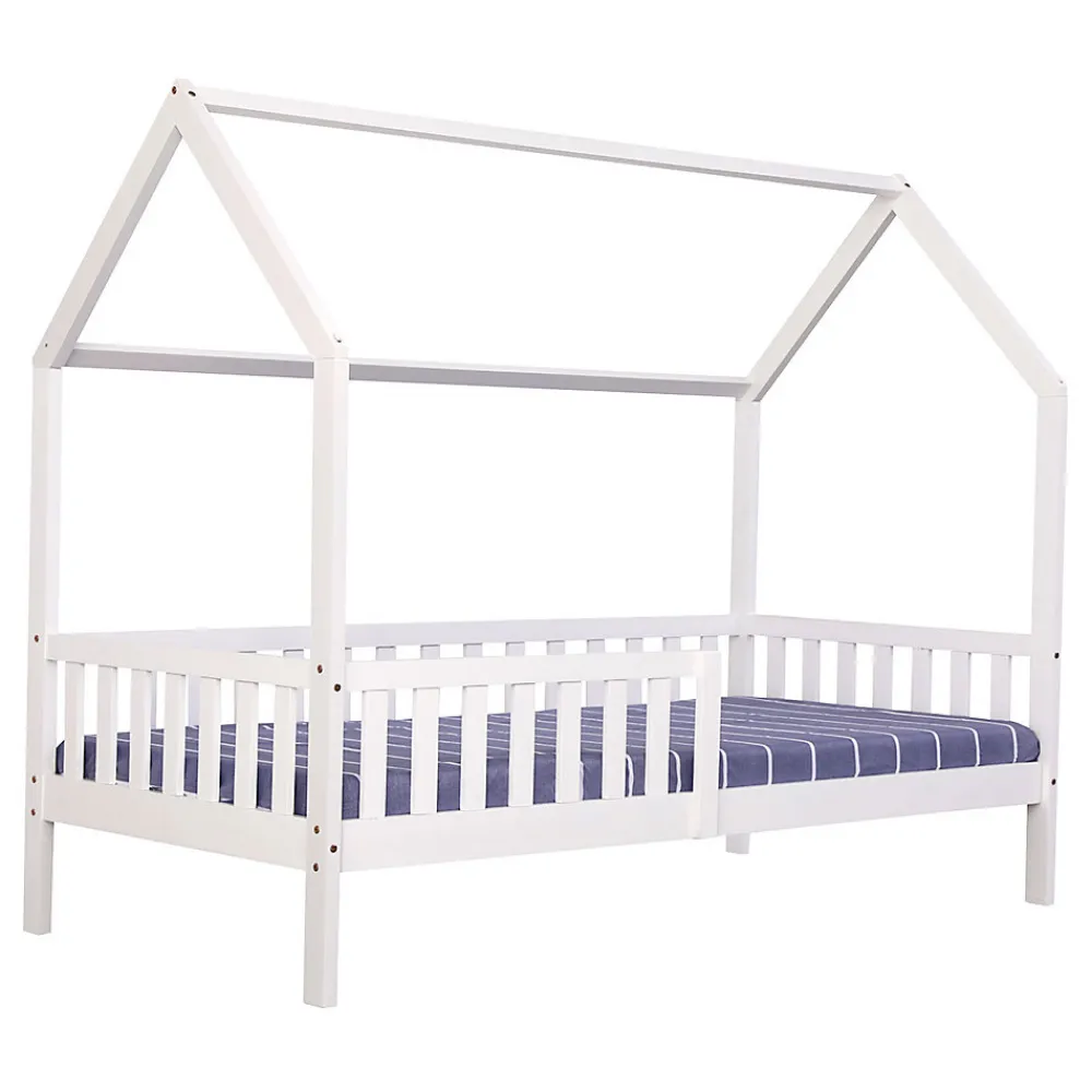 Lit cabane pour enfant 190x90cm blanc MARCEAU ->Happy Garden Best