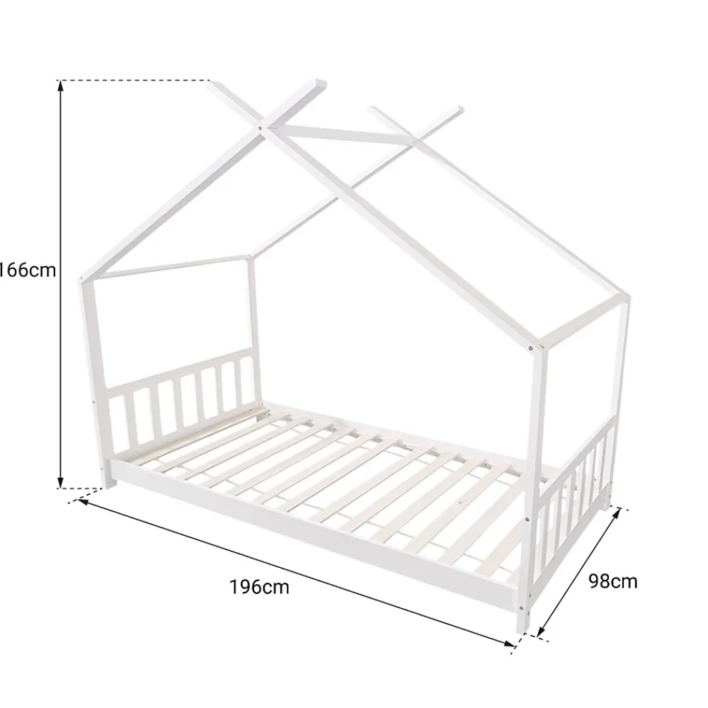 Happy Garden Lit cabane pour enfant 190x90cm en bois GASPARD -*Enfant Lit Enfant