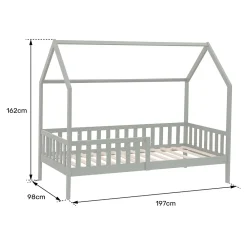 Happy Garden Lit cabane pour enfant 190x90cm en bois MARCEAU -*Enfant Lit Enfant