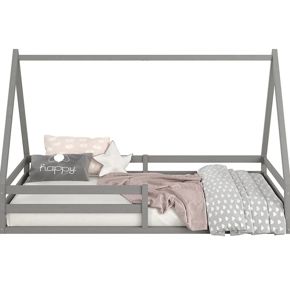 Lit cabane SILA 90 x 200 cm, en pin massif gris>Idimex Clearance