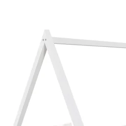 Idimex Lit cabane SILA 90 x 190 cm, en pin massif blanc*Enfant Lit Enfant