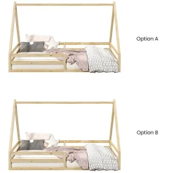 Idimex Lit cabane SILA 90 x 190 cm, en pin massif naturel*Enfant Lit Enfant