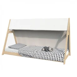 Weber Industries Lit cabane TIPI 90x200 + 1 toile + 1 sommier / Naturel*Enfant Lit Enfant