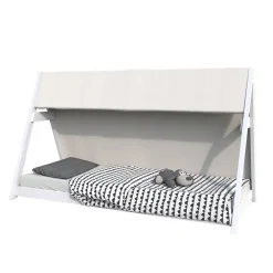 Weber Industries Lit cabane TIPI 70x140 + 1 toile + 1 sommier / Blanc*Enfant Lit Enfant