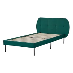 Lit capitonné Porvoo 90 x 200 cm vert foncé en.casa><noscript><img width=