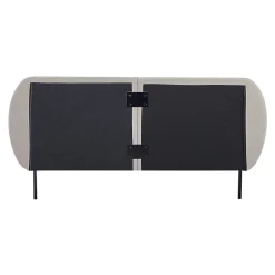[En.Casa] Lit capitonné Porvoo 140 x 200 cm beige en.casa* Lit Double